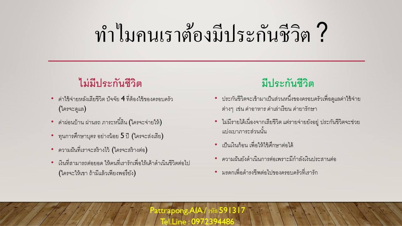 ทำไมคนเราต้องมีประกันชีวิต